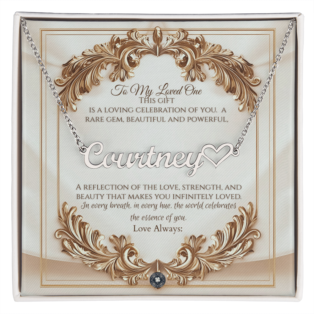 Heart & Name Necklace: Elegance