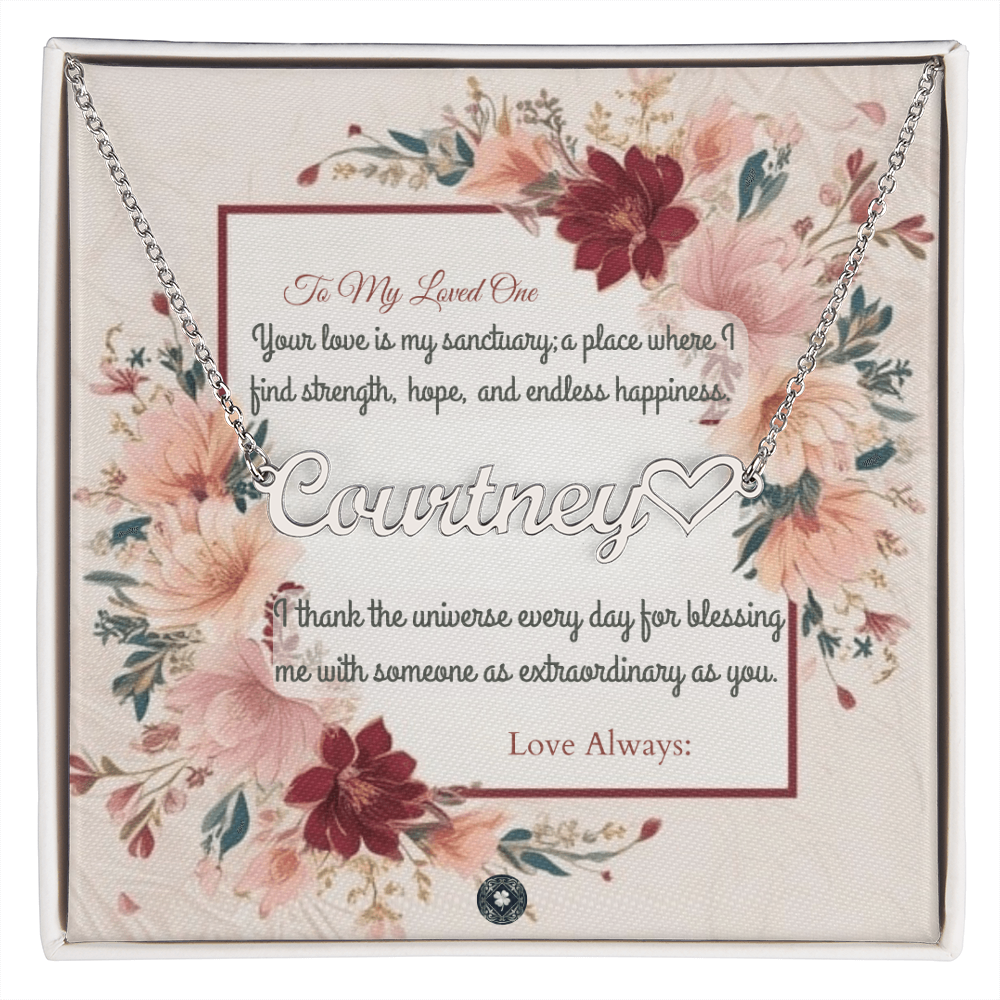 Heart & Name Necklace: Darling