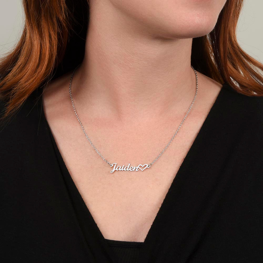 Heart & Name Necklace: Elegance
