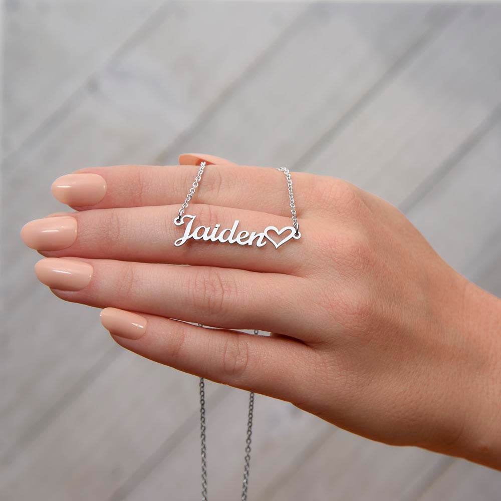 Heart & Name Necklace: Elegance