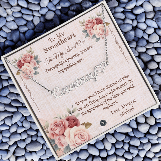 Heart & Name Necklace: Sweetheart