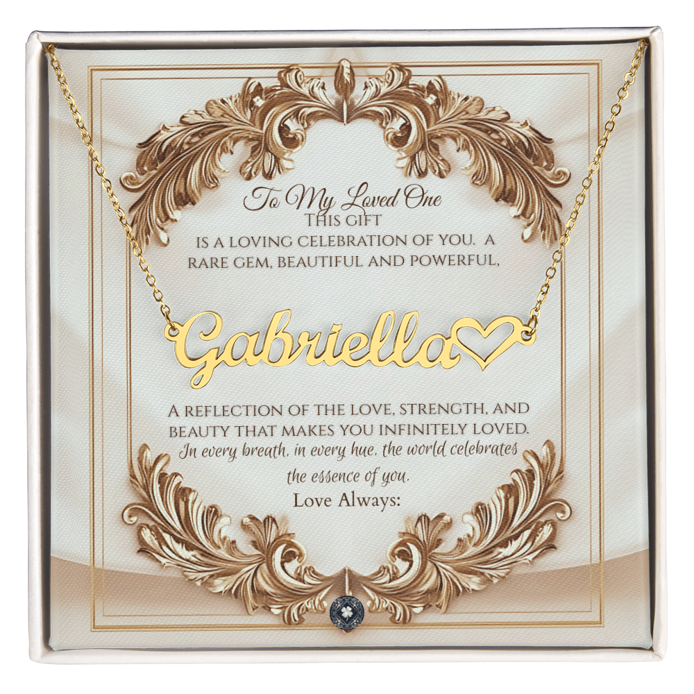 Heart & Name Necklace: Elegance