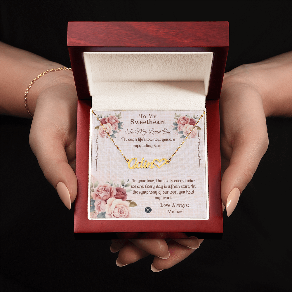 Heart & Name Necklace: Sweetheart