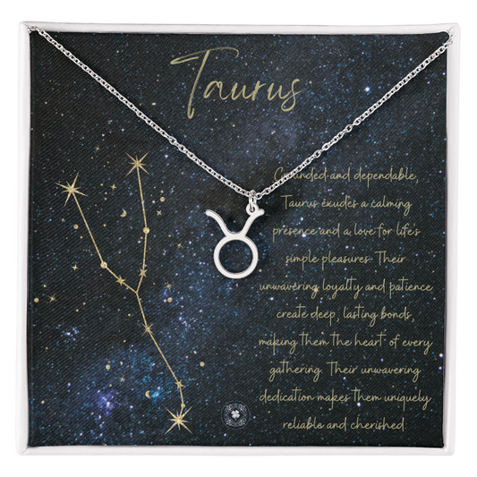 Zodiac Symbol Necklace: Taurus