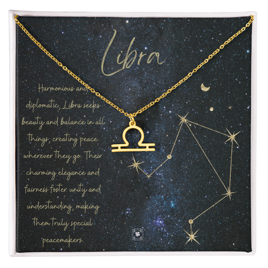 Zodiac Symbol Necklace: Libra