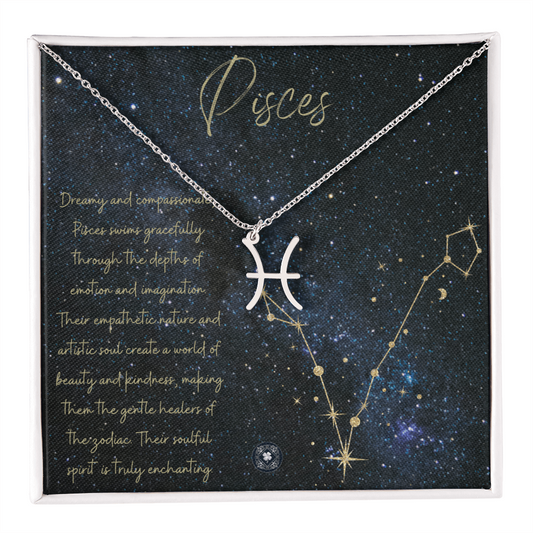 Zodiac Symbol Necklace: Pisces