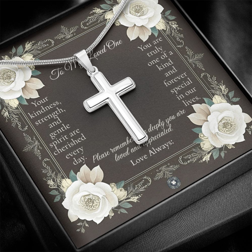 Artisan Cross Necklace: Angel