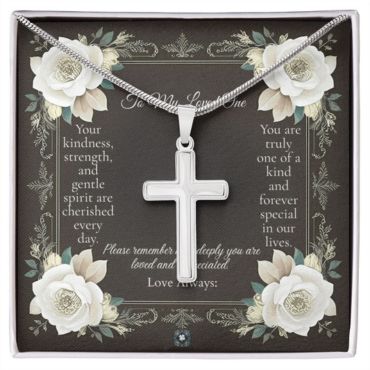 Artisan Cross Necklace: Angel