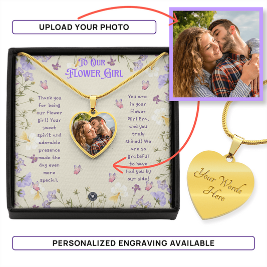 Custom Heart Necklace: Flower Girl Era