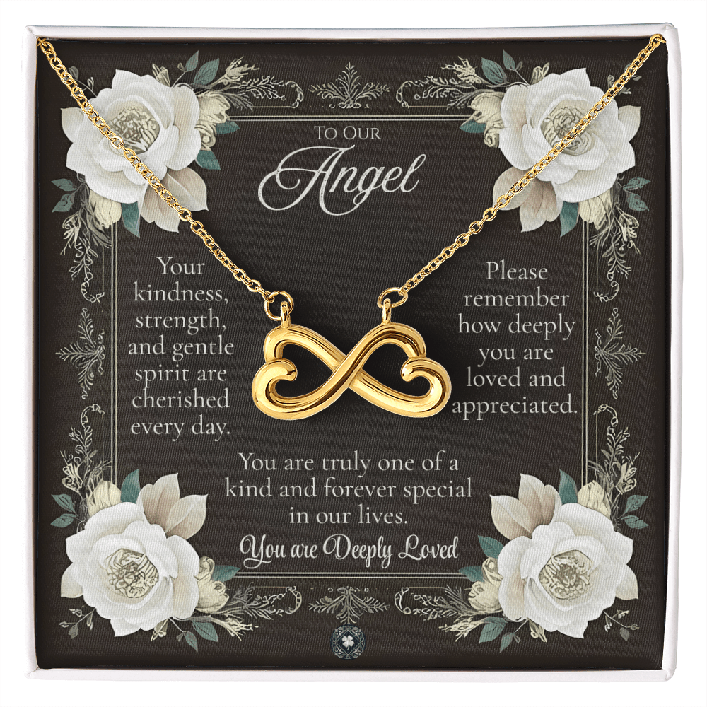 Endless Love Necklace: Angel Jewelry 14k White Gold Two Tone Box The Silver Clover & Co.