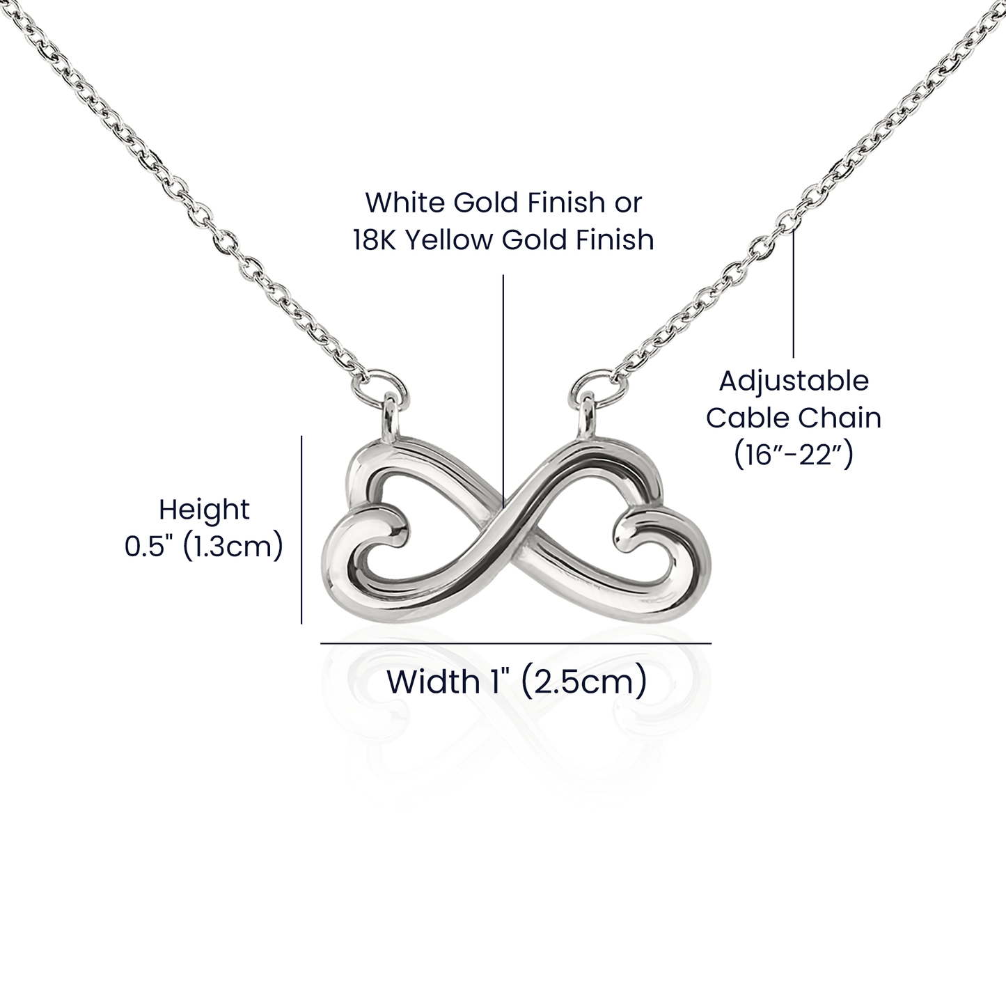 Endless Love Necklace: Angel Jewelry 14k White Gold Two Tone Box The Silver Clover & Co.