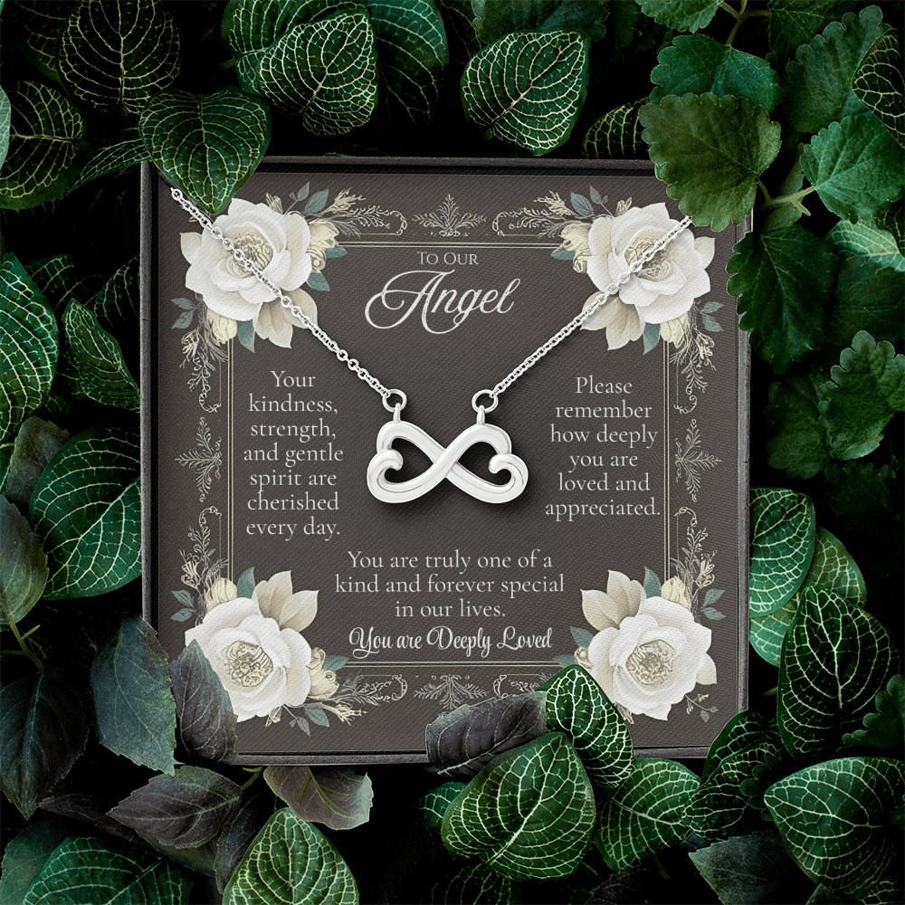Endless Love Necklace: Angel Jewelry 14k White Gold Two Tone Box The Silver Clover & Co.