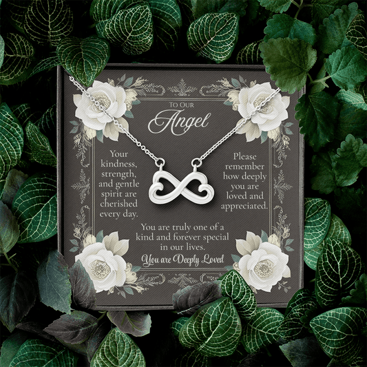 Endless Love Necklace: Angel Jewelry 14k White Gold Two Tone Box The Silver Clover & Co.