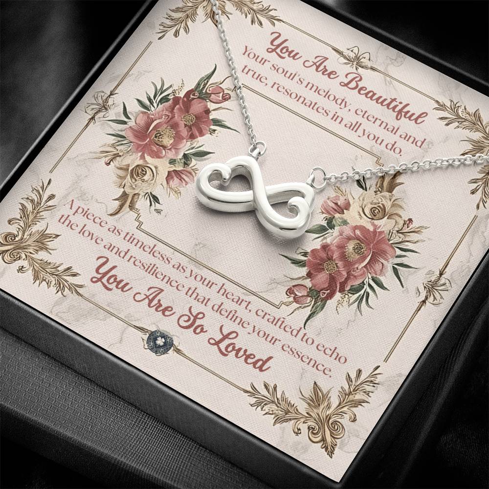 Endless Love Necklace: Beautiful Jewelry 14k White Gold Two Tone Box The Silver Clover & Co.