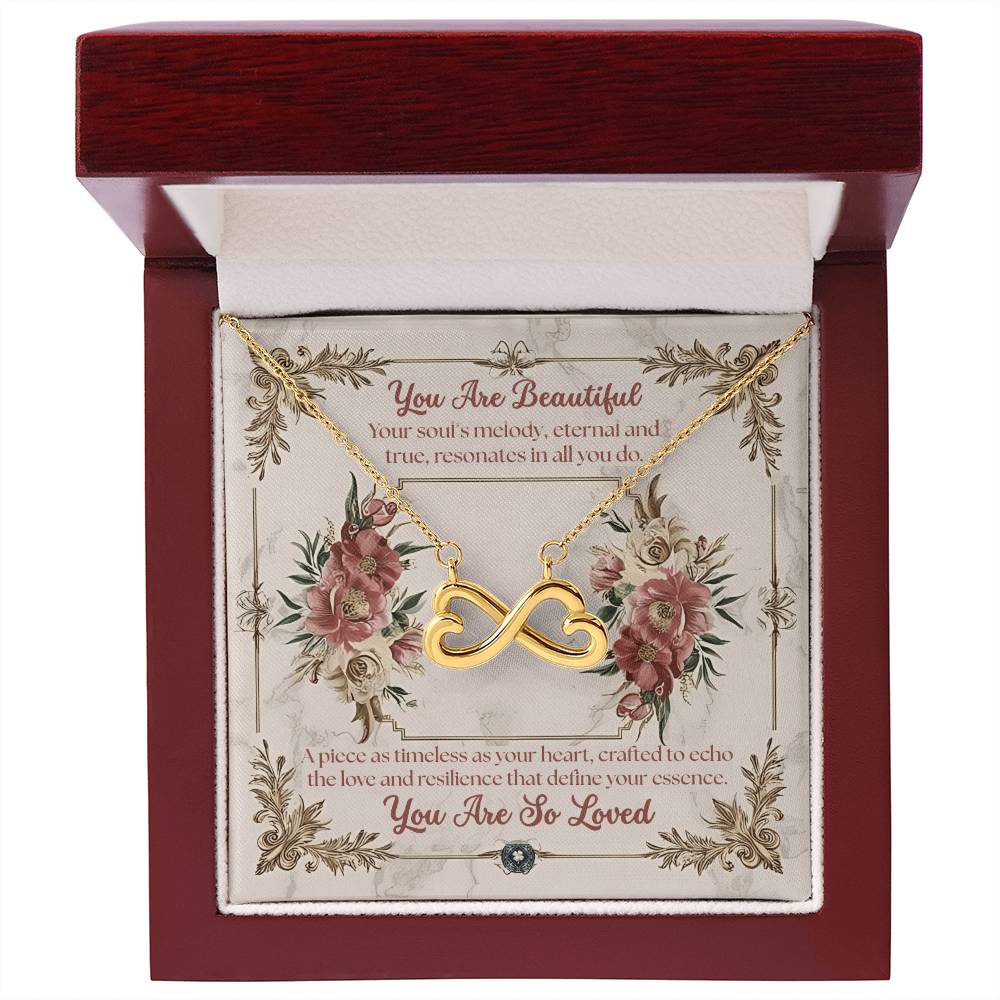 Endless Love Necklace: Beautiful Jewelry 14k White Gold Mahogany Style Luxury Box with LED The Silver Clover & Co.