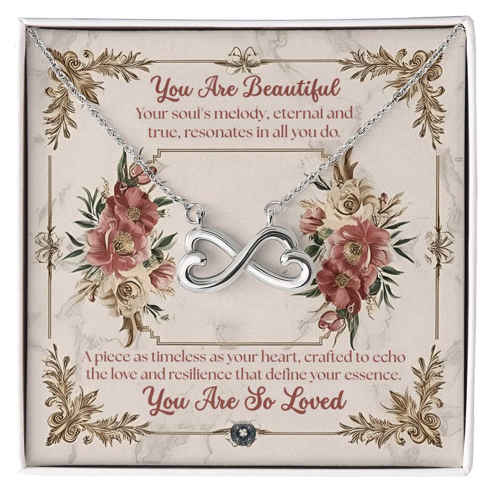 Endless Love Necklace: Beautiful Jewelry 14k White Gold Two Tone Box The Silver Clover & Co.