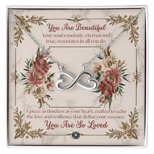 Endless Love Necklace: Beautiful Jewelry 14k White Gold Two Tone Box The Silver Clover & Co.