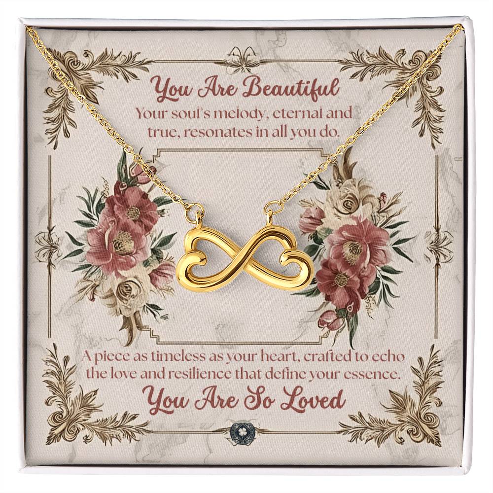 Endless Love Necklace: Beautiful Jewelry 14k White Gold Two Tone Box The Silver Clover & Co.