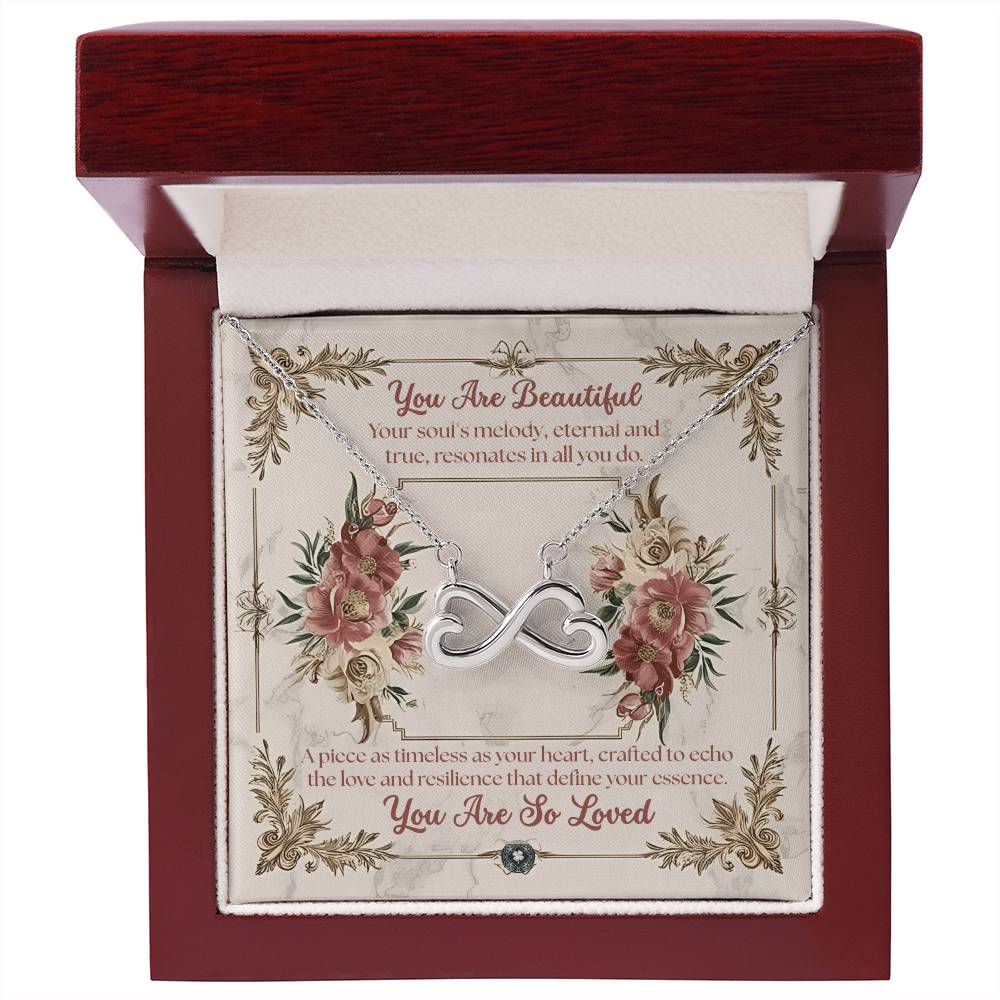 Endless Love Necklace: Beautiful Jewelry 18k Yellow Gold Two Tone Box The Silver Clover & Co.