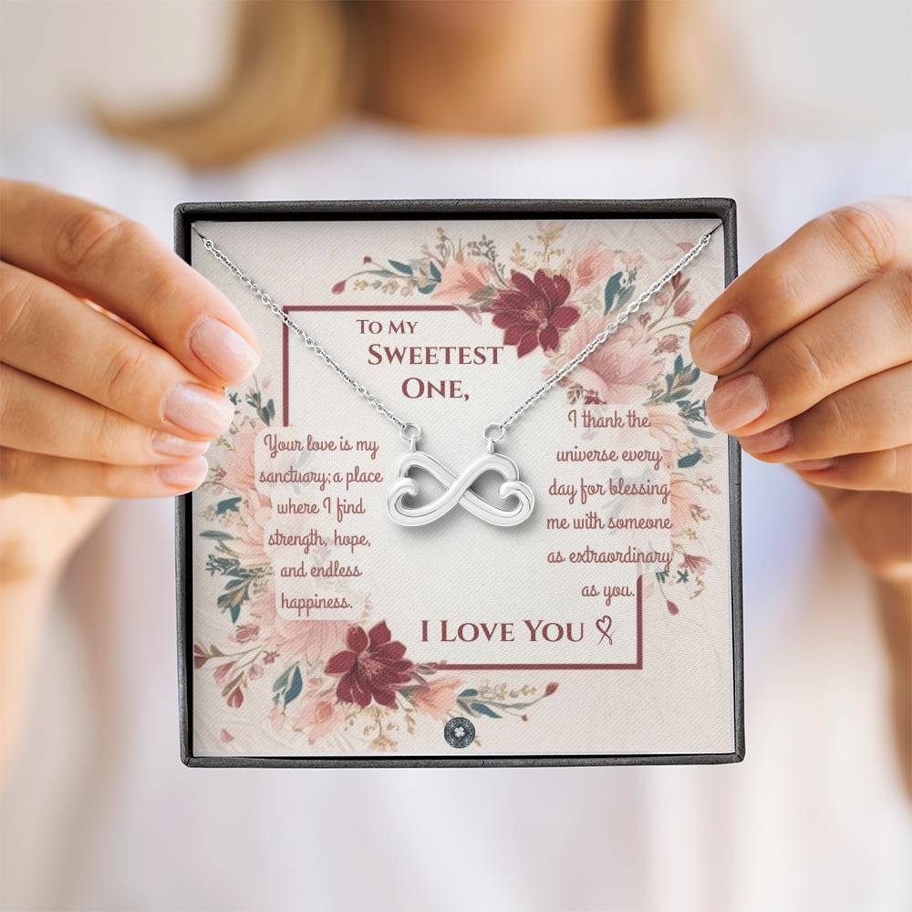 Endless Love Necklace: Darling Jewelry 14k White Gold Two Tone Box The Silver Clover & Co.