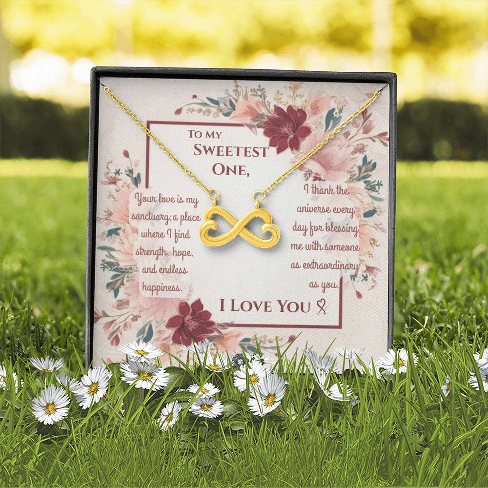 Endless Love Necklace: Darling Jewelry 18k Yellow Gold Two Tone Box The Silver Clover & Co.