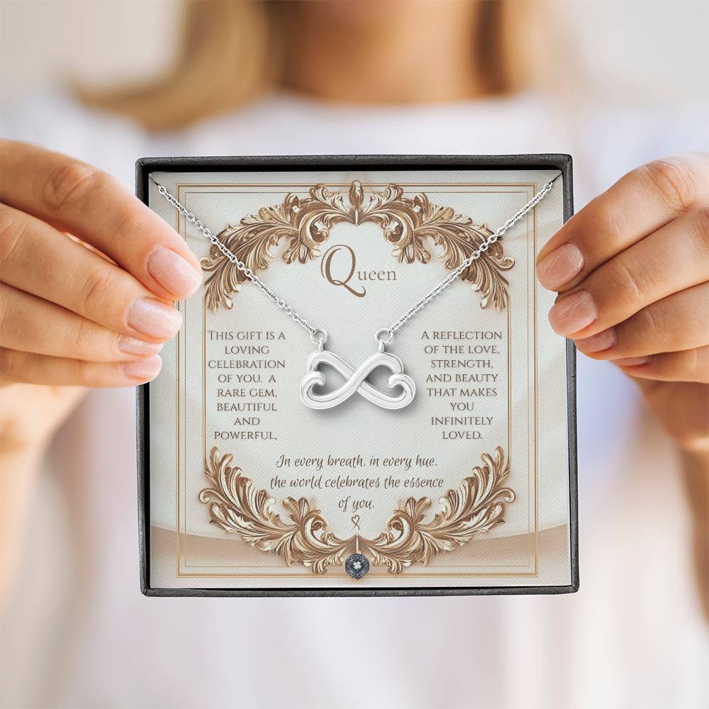 Endless Love Necklace: Elegance Jewelry 14k White Gold Two Tone Box The Silver Clover & Co.