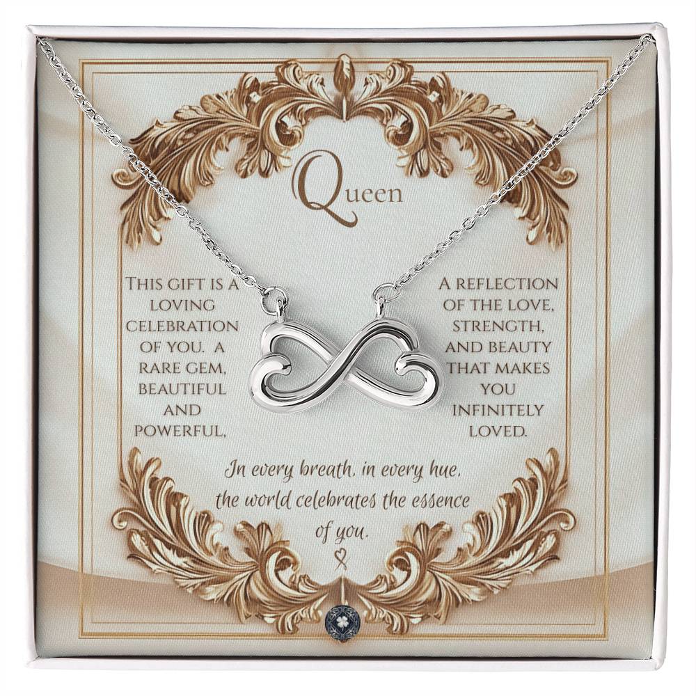 Endless Love Necklace: Elegance Jewelry 14k White Gold Two Tone Box The Silver Clover & Co.