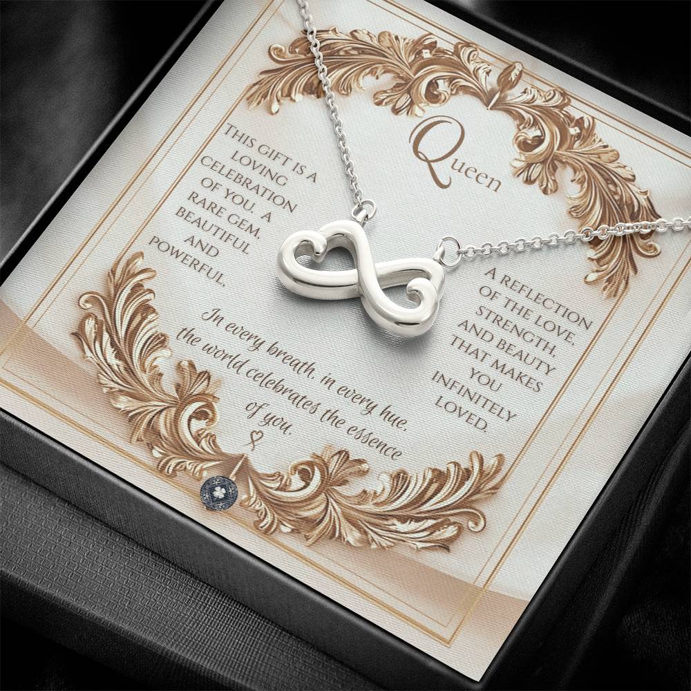 Endless Love Necklace: Elegance Jewelry 14k White Gold Two Tone Box The Silver Clover & Co.