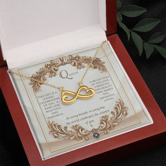 Endless Love Necklace: Elegance Jewelry 14k White Gold Two Tone Box The Silver Clover & Co.