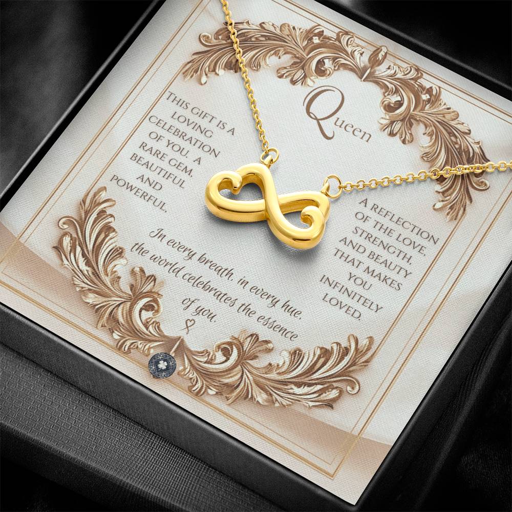 Endless Love Necklace: Elegance Jewelry 14k White Gold Two Tone Box The Silver Clover & Co.