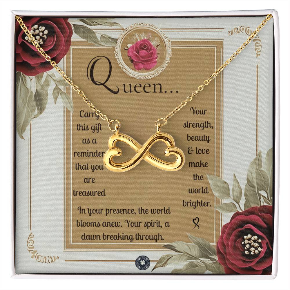 Endless Love Necklace: Queen Jewelry 14k White Gold Two Tone Box The Silver Clover & Co.