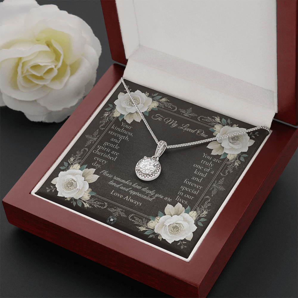 Eternal Hope Necklace: Angel Jewelry Mahogany Style Luxury Box with LED The Silver Clover & Co.