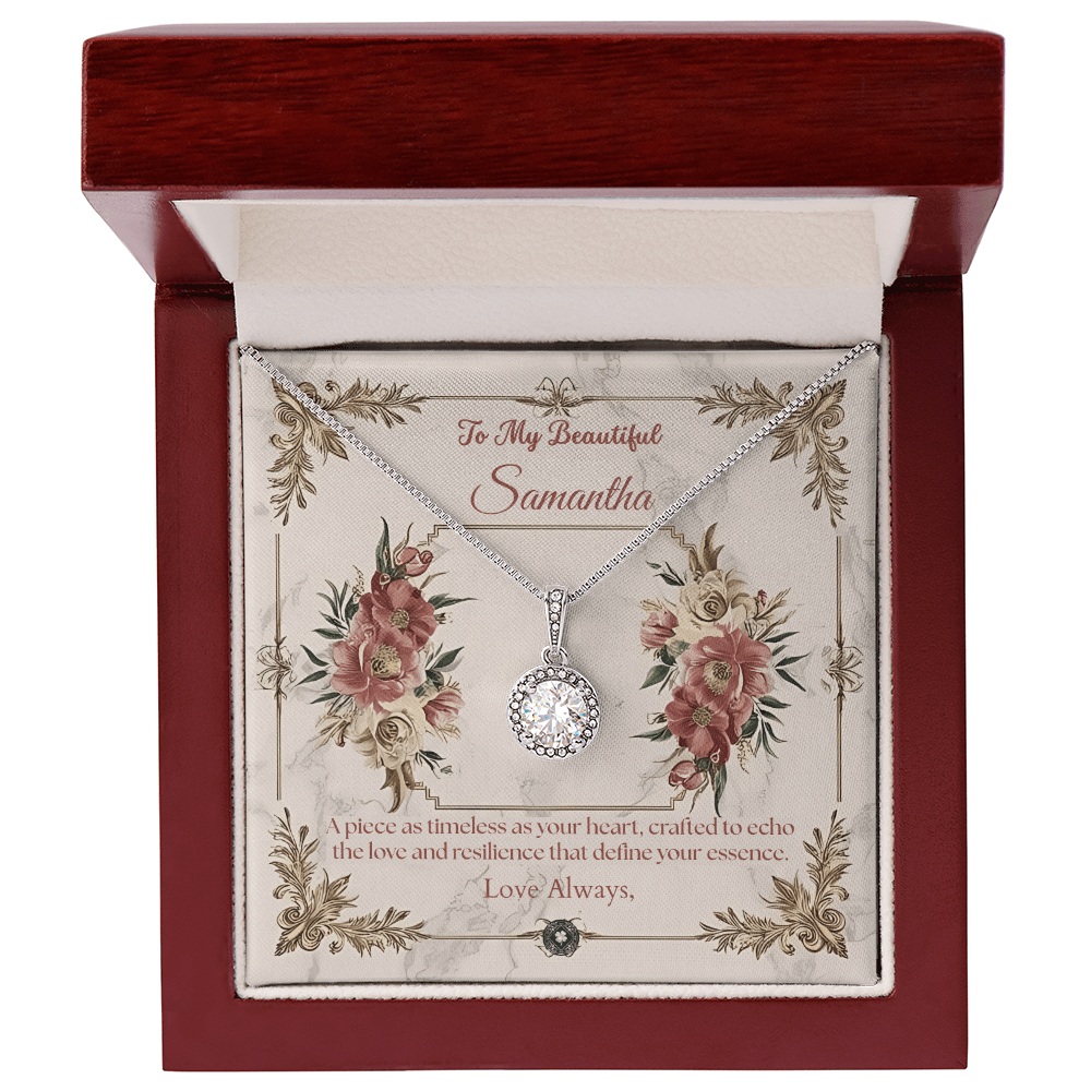 Eternal Hope Necklace: Beautiful Jewelry Mahogany Style Luxury Box with LED The Silver Clover & Co.