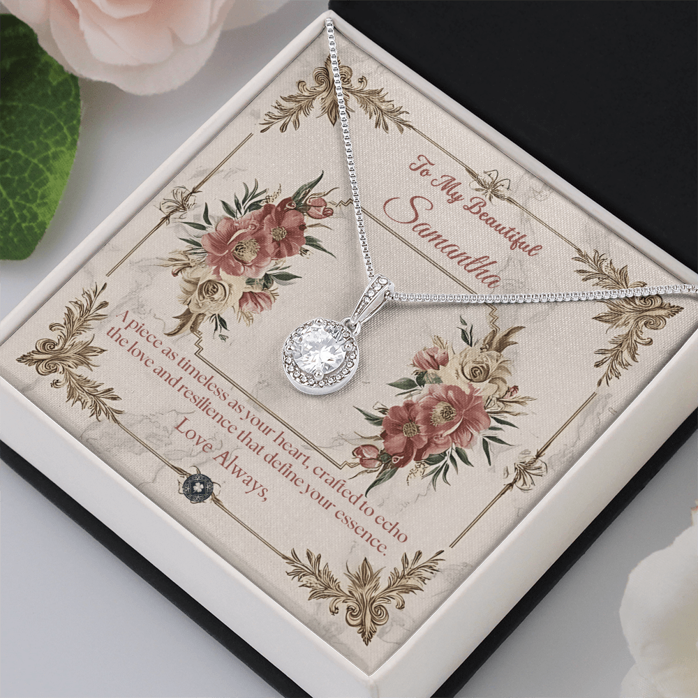 Eternal Hope Necklace: Beautiful Jewelry Mahogany Style Luxury Box with LED The Silver Clover & Co.