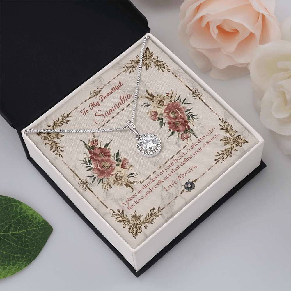 Eternal Hope Necklace: Beautiful Jewelry Mahogany Style Luxury Box with LED The Silver Clover & Co.