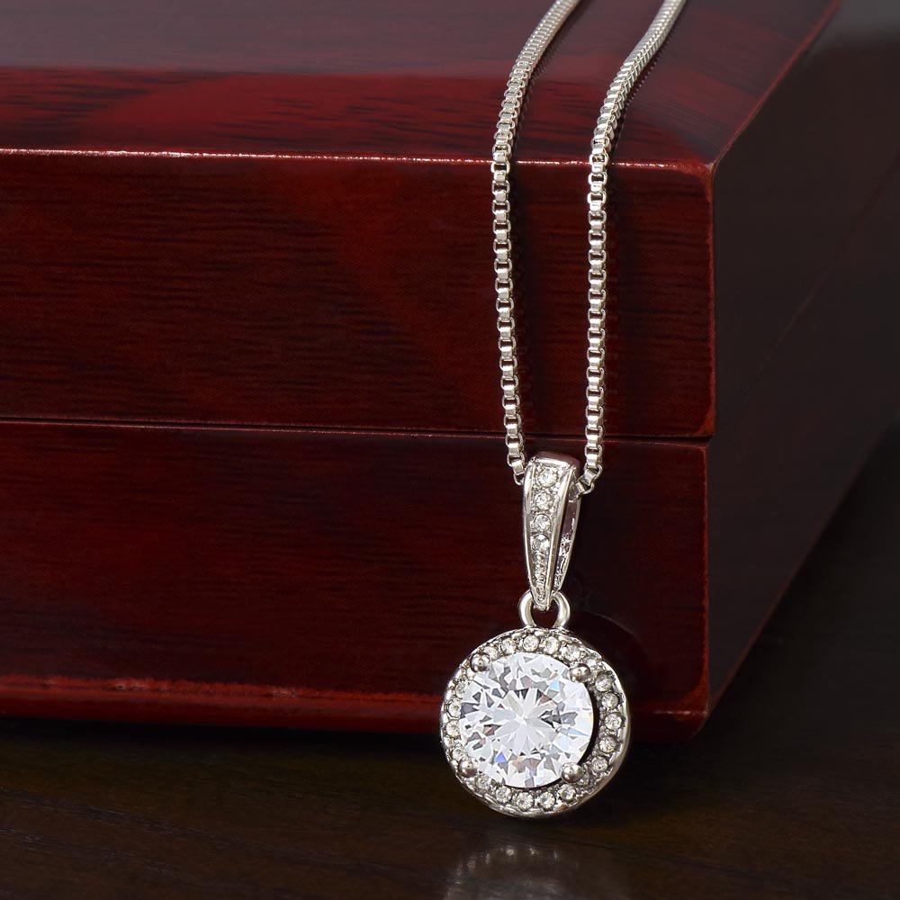 Eternal Hope Necklace Jewelry Mahogany Style Luxury Box with LED The Silver Clover & Co.