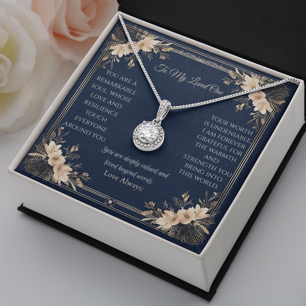 Eternal Hope Necklace: Princess Jewelry Mahogany Style Luxury Box with LED The Silver Clover & Co.