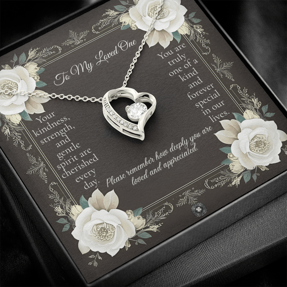 Forever Love Necklace: Angel Jewelry 18k Yellow Gold Mahogany Style Luxury Box with LED The Silver Clover & Co.