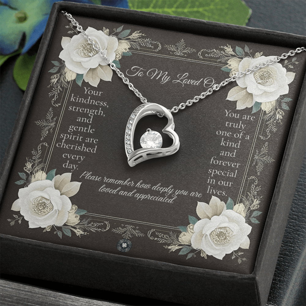 Forever Love Necklace: Angel Jewelry 14k White Gold Two Tone Box The Silver Clover & Co.