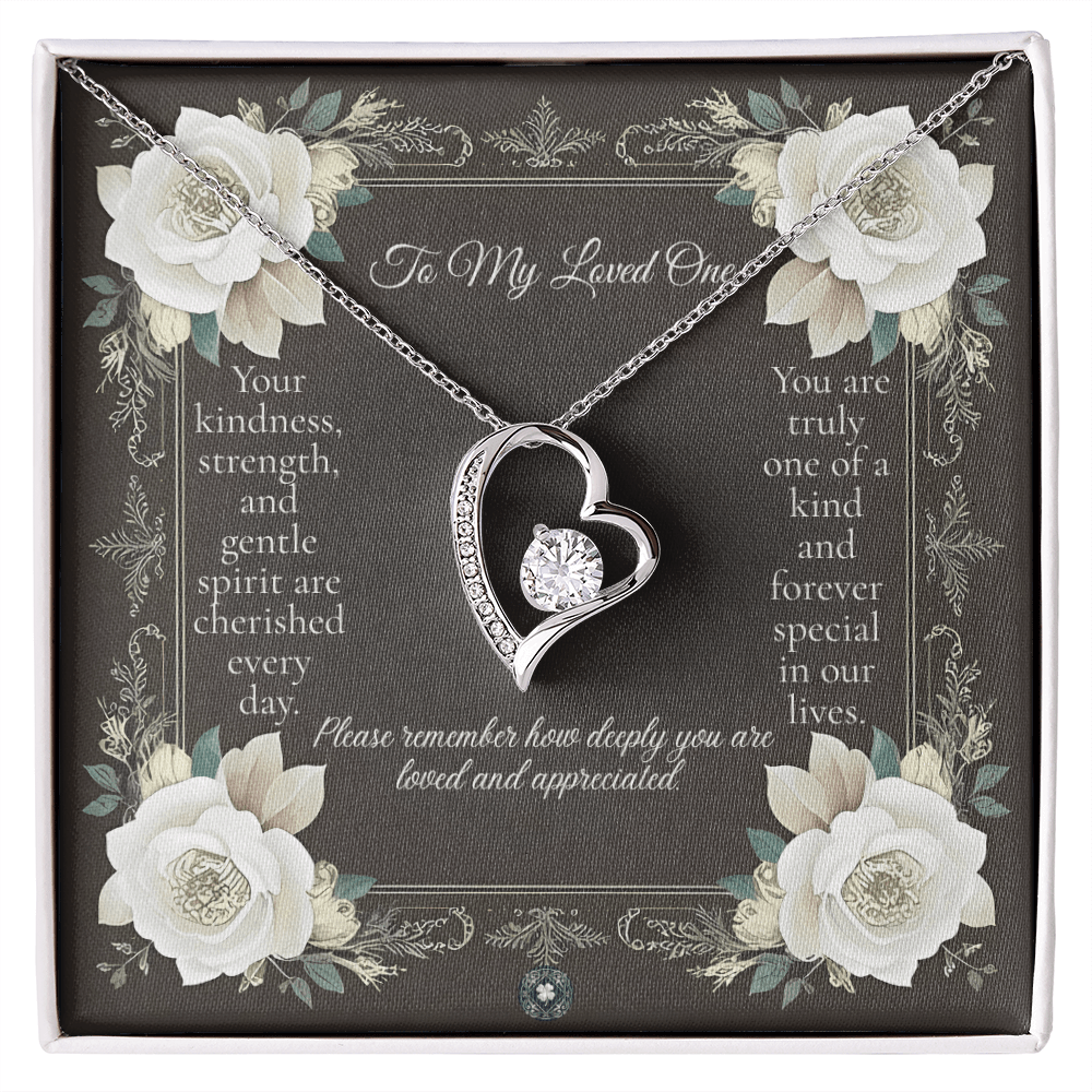Forever Love Necklace: Angel Jewelry 14k White Gold Two Tone Box The Silver Clover & Co.