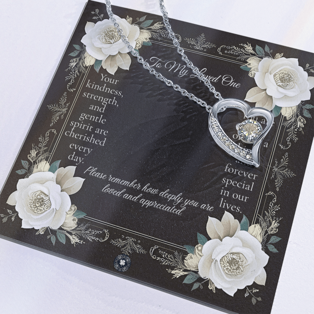 Forever Love Necklace: Angel Jewelry 14k White Gold Two Tone Box The Silver Clover & Co.