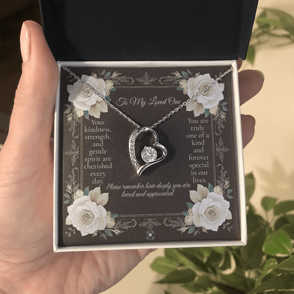 Forever Love Necklace: Angel Jewelry 14k White Gold Two Tone Box The Silver Clover & Co.