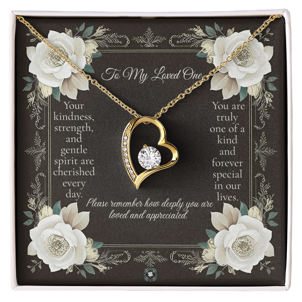 Forever Love Necklace: Angel Jewelry 18k Yellow Gold Two Tone Box The Silver Clover & Co.