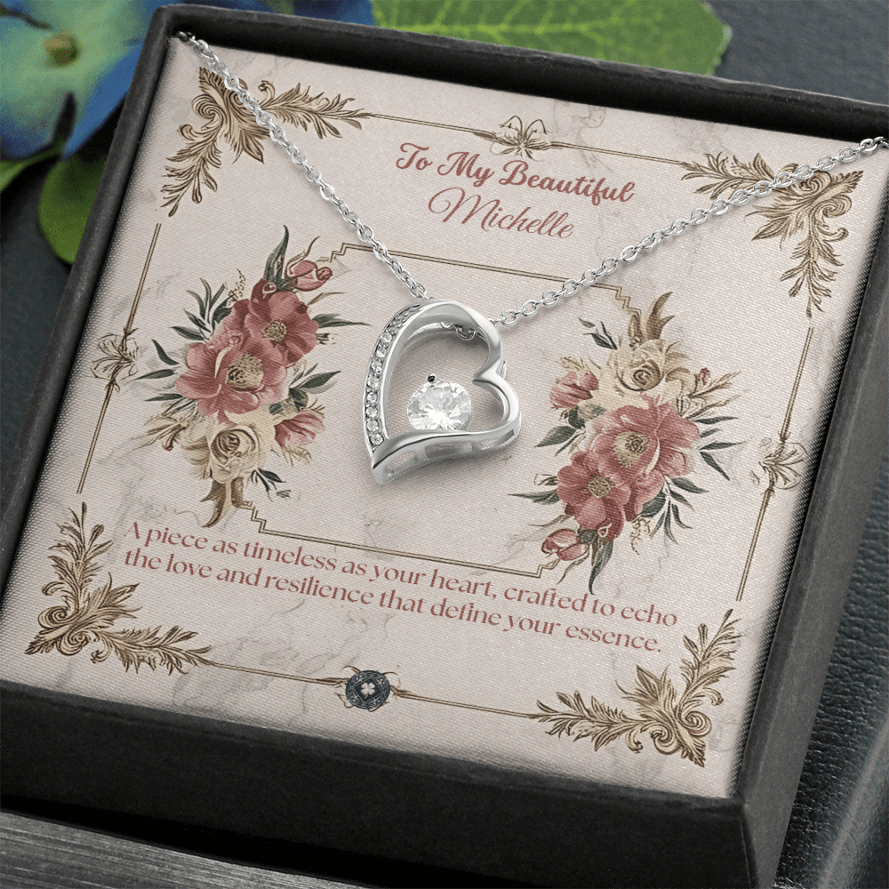 Forever Love Necklace: Beautiful Jewelry 14k White Gold Two Tone Box The Silver Clover & Co.
