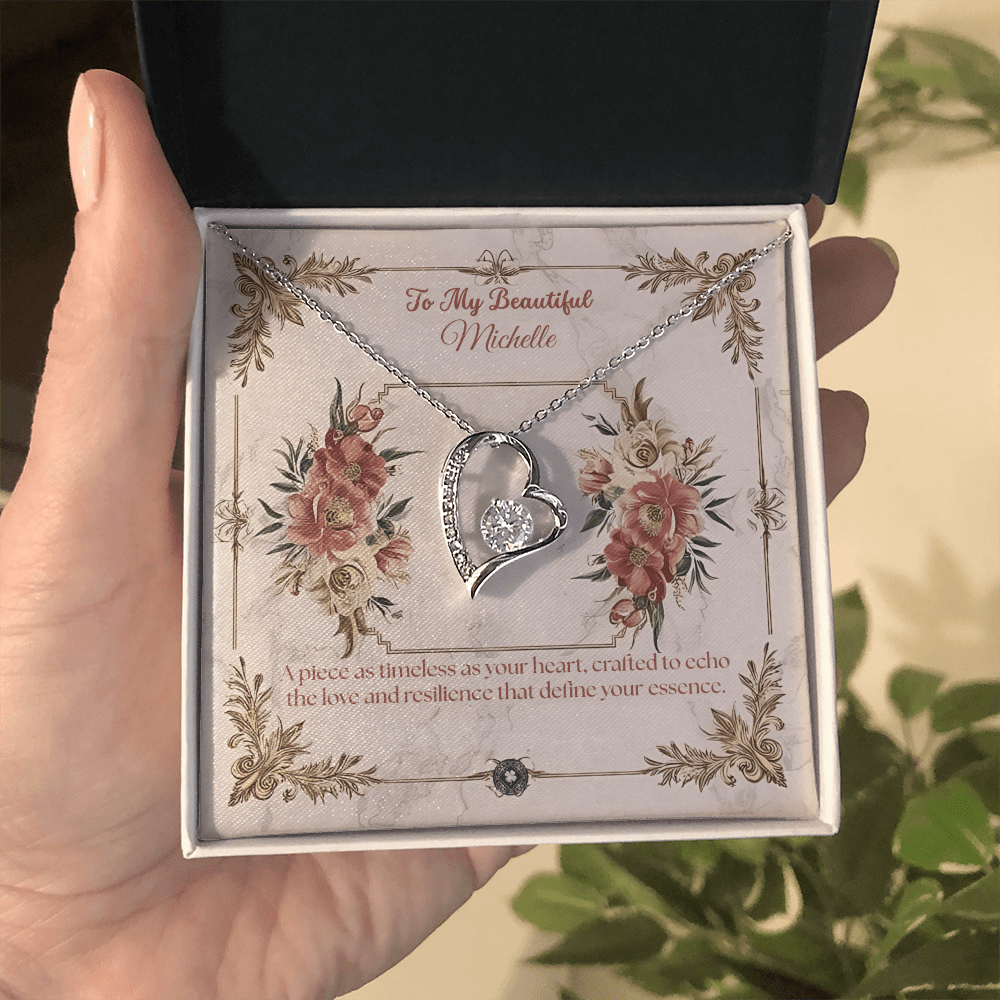 Forever Love Necklace: Beautiful Jewelry 14k White Gold Two Tone Box The Silver Clover & Co.