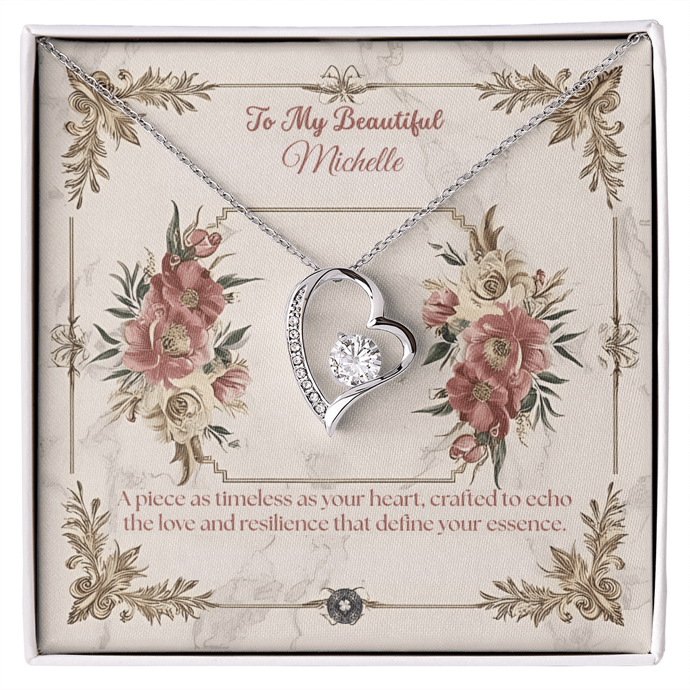 Forever Love Necklace: Beautiful Jewelry 14k White Gold Two Tone Box The Silver Clover & Co.