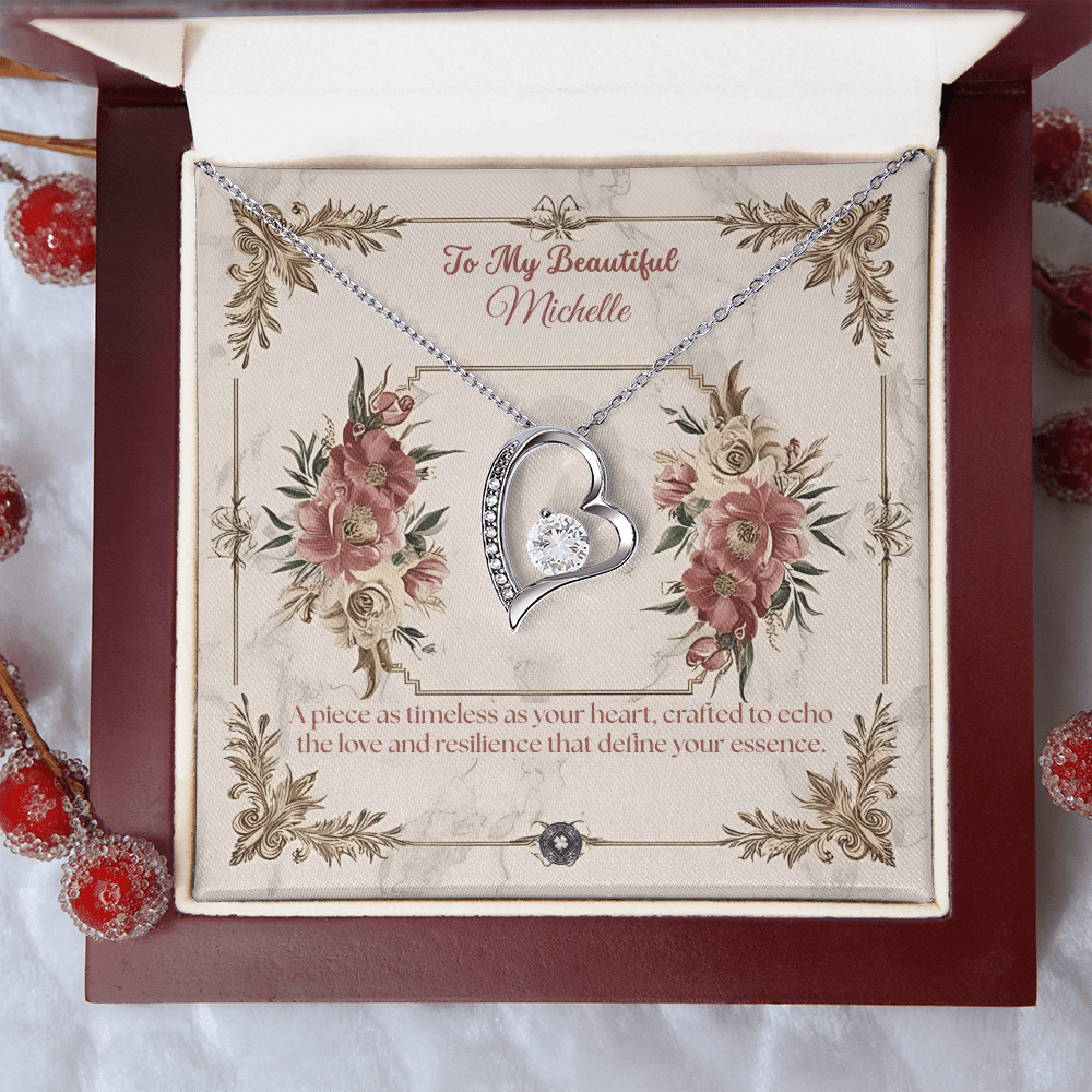 Forever Love Necklace: Beautiful Jewelry 18k Yellow Gold Two Tone Box The Silver Clover & Co.