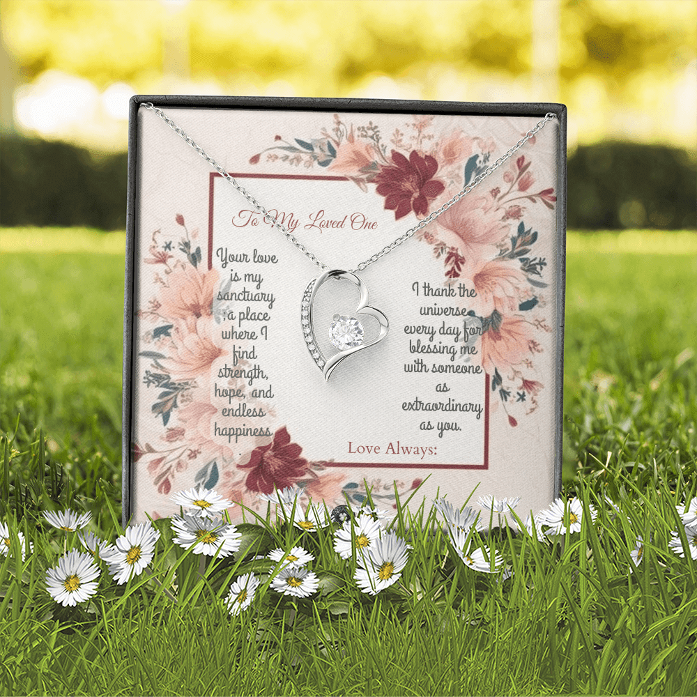 Forever Love Necklace: Darling Jewelry 14k White Gold Two Tone Box The Silver Clover & Co.