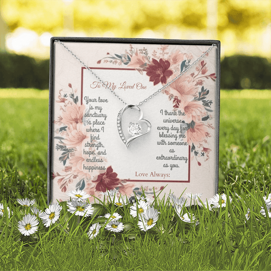 Forever Love Necklace: Darling Jewelry 14k White Gold Two Tone Box The Silver Clover & Co.