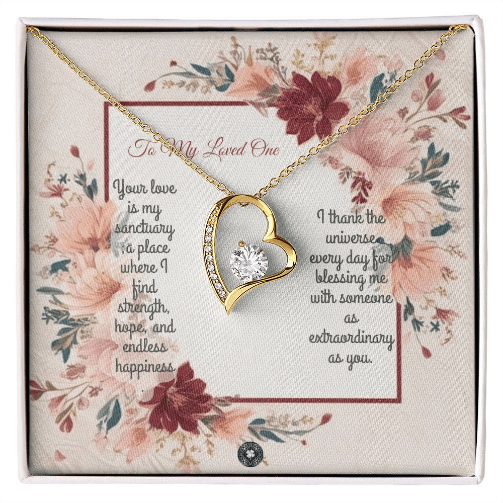 Forever Love Necklace: Darling Jewelry 18k Yellow Gold Two Tone Box The Silver Clover & Co.